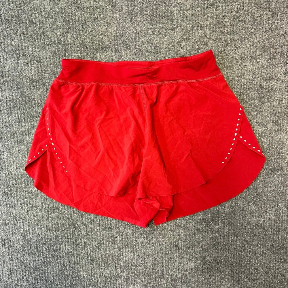 Lululemon Shorts Womens Size 6 Red Speed Up Running Reflective Athletic Gym